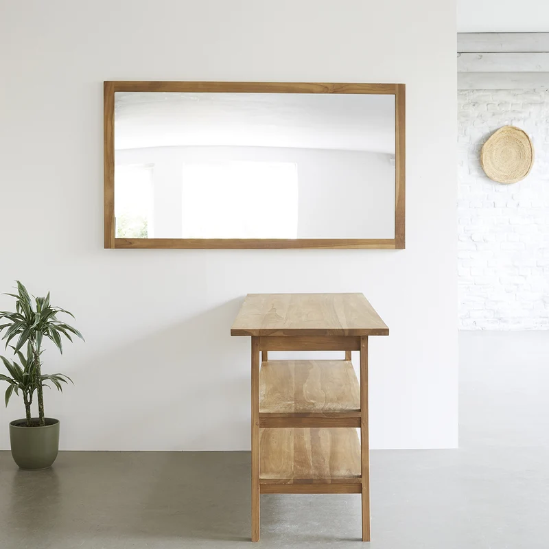Meuble de salle de bain en teck massif 2 planches 150 cm