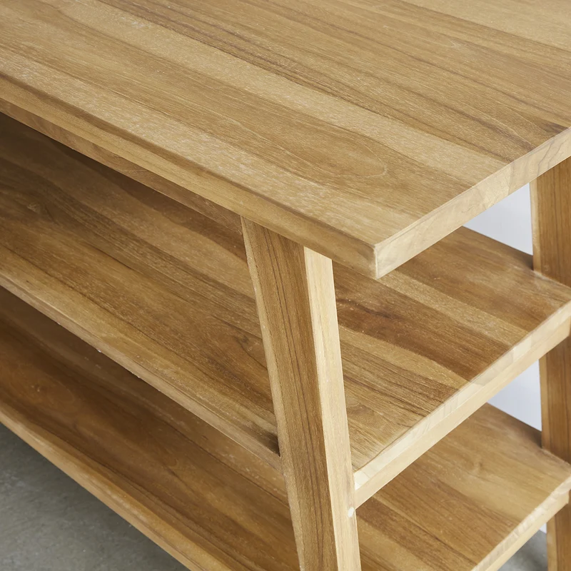 Meuble de salle de bain en teck massif 2 planches 150 cm