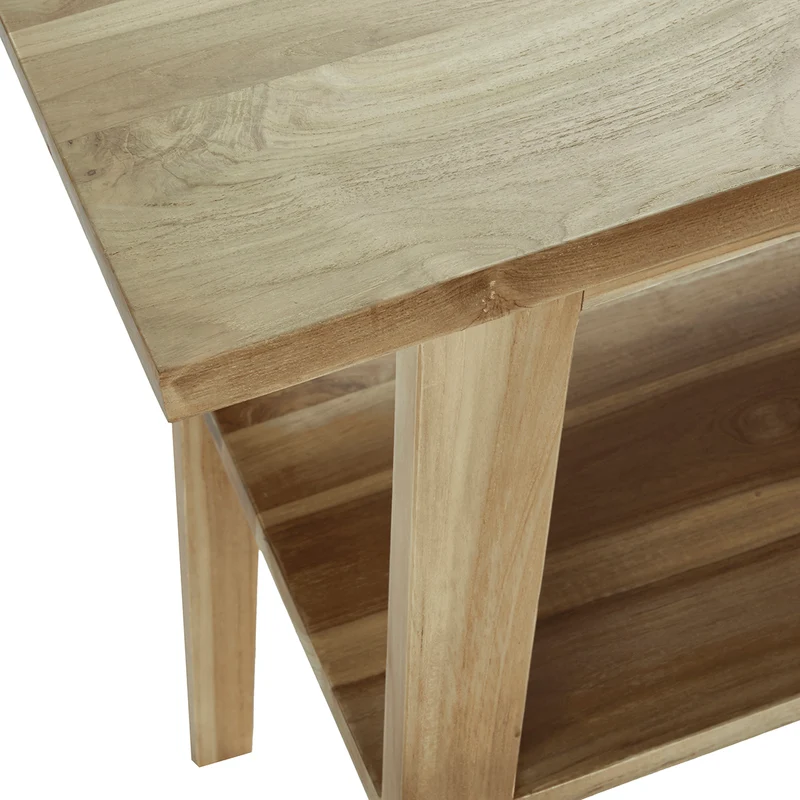 Meuble de salle de bain en teck massif 80 cm