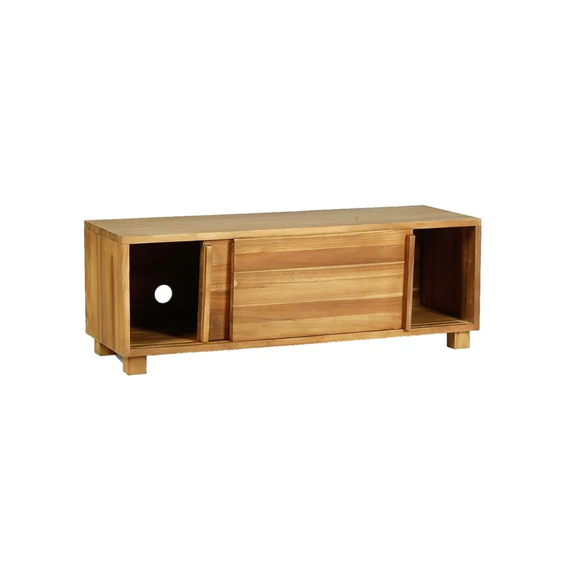 Meuble TV en teck massif 100 cm