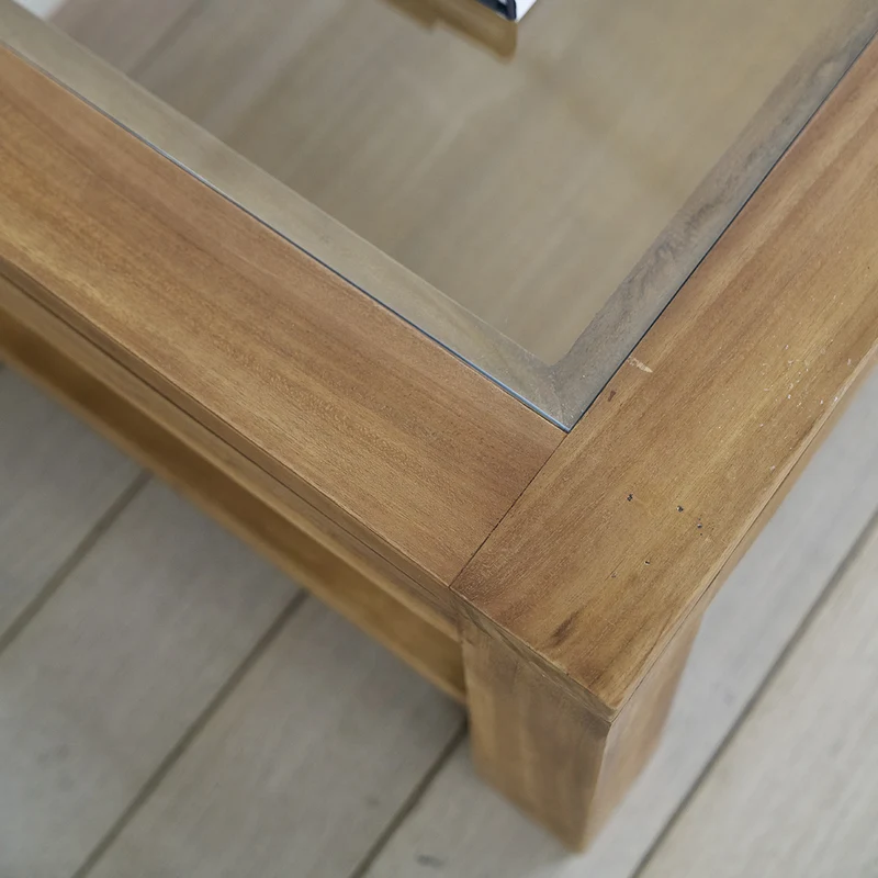 Table basse en teck massif 120 cm