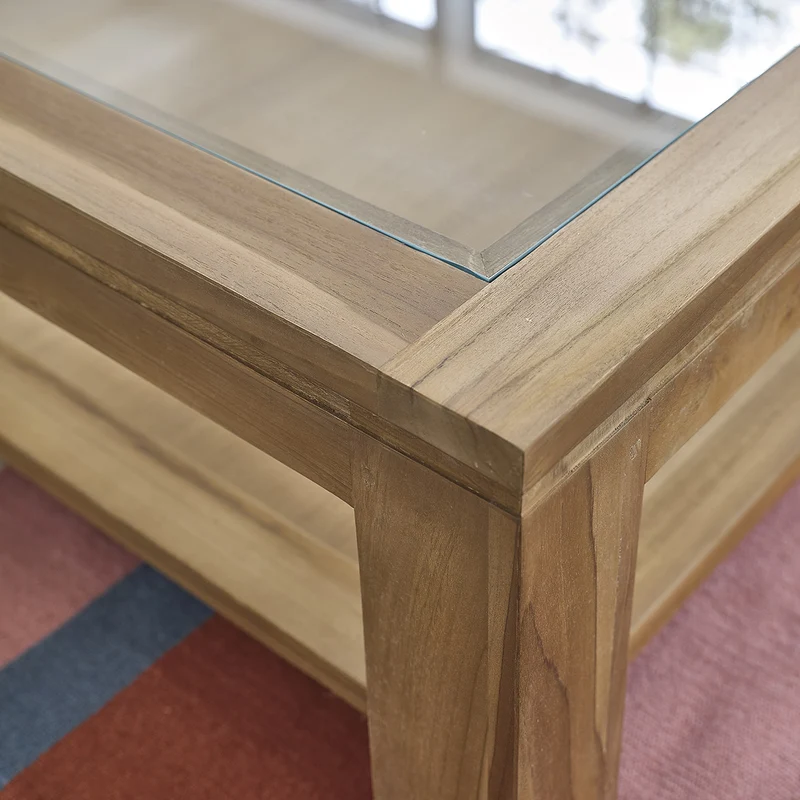 Table basse en teck massif 120 cm