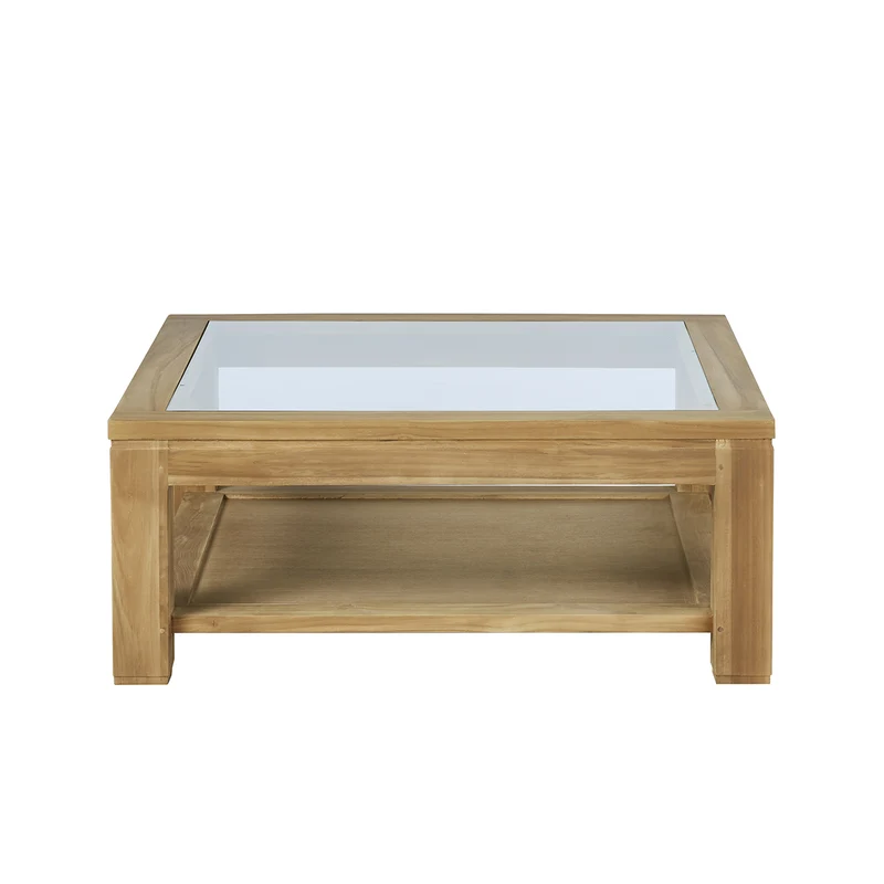 Table basse en teck massif 100 cm