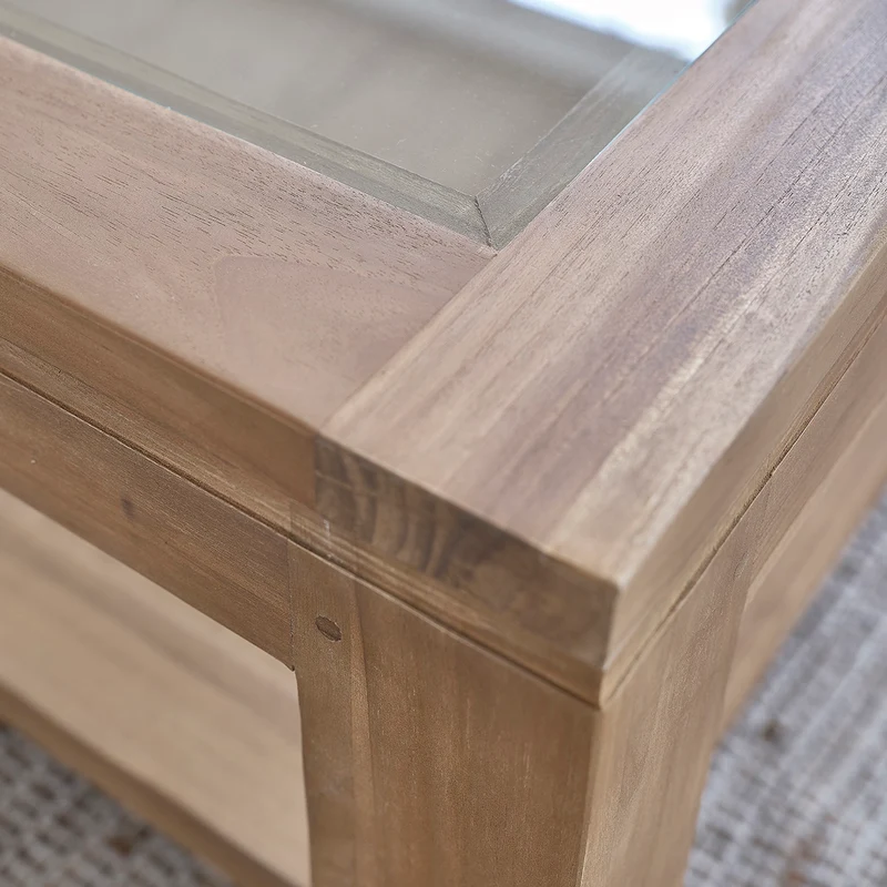 Table basse en teck massif 100 cm