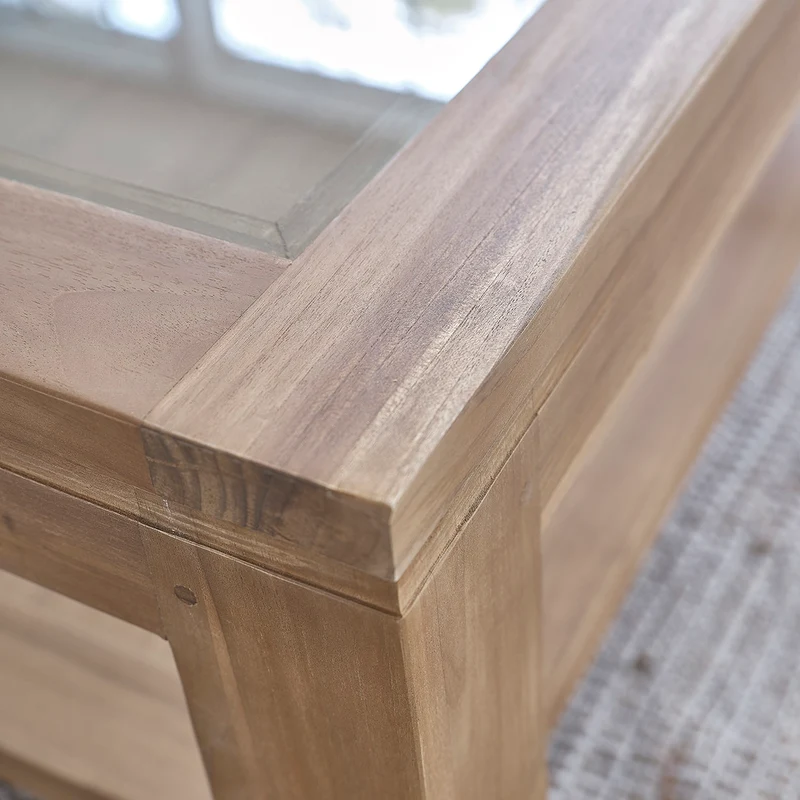 Table basse en teck massif 100 cm