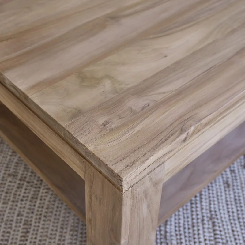 Table basse en teck massif 120 cm