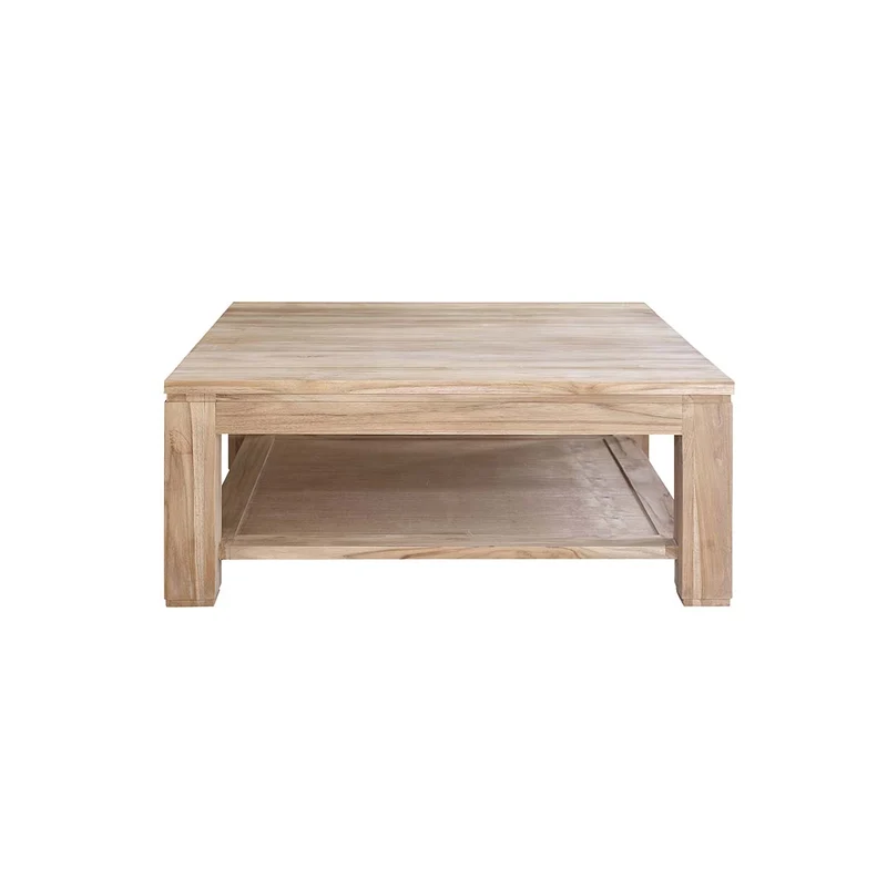 Table basse en teck massif 100 cm