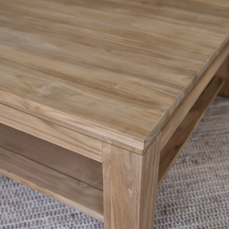 Table basse en teck massif 100 cm