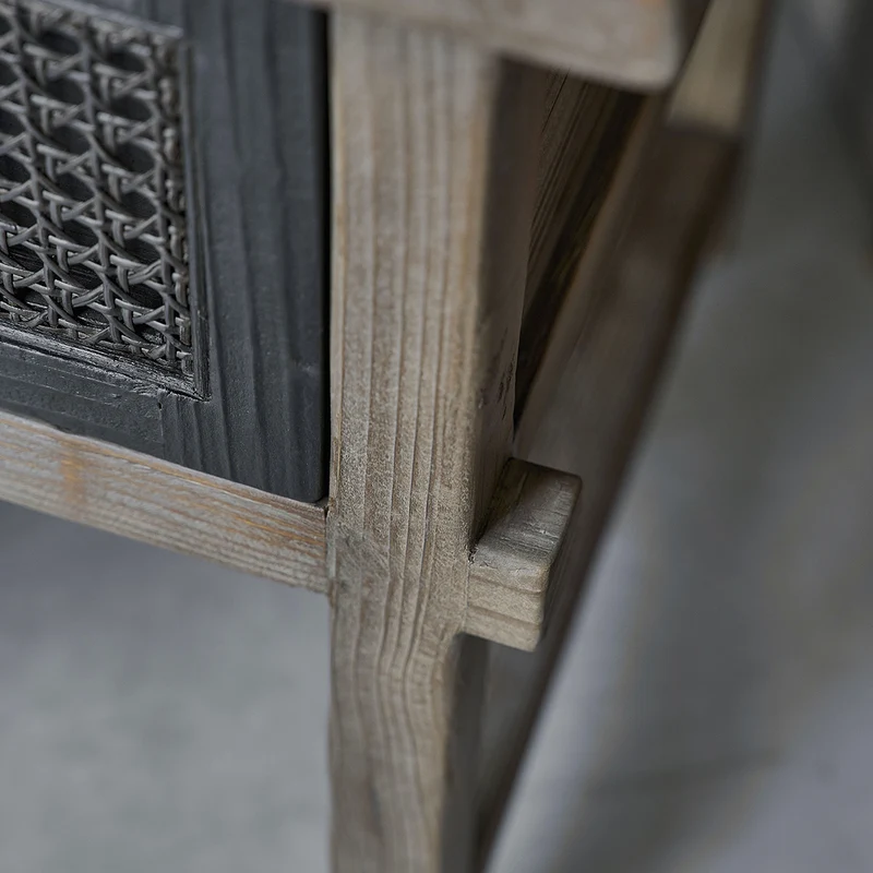Table de chevet en bois recyclé massif 45 cm
