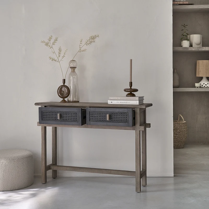 Console en bois recyclé massif 110 cm