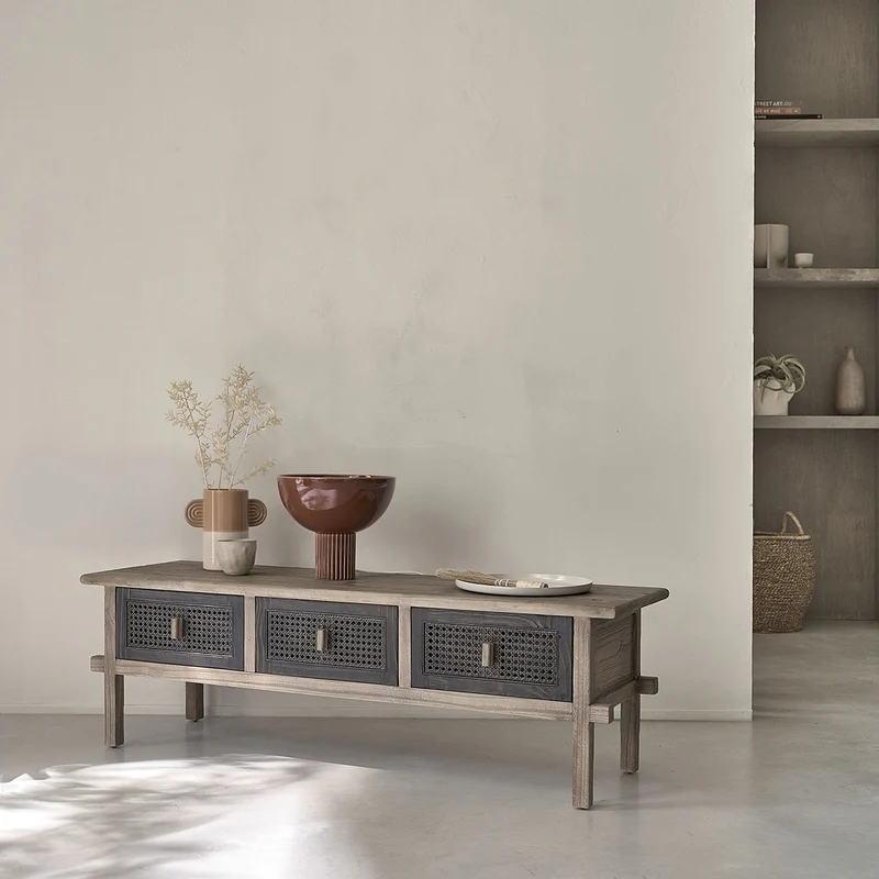Meuble TV en bois recyclé massif 145 cm