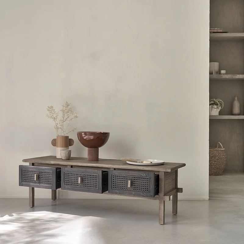 Meuble TV en bois recyclé massif 145 cm