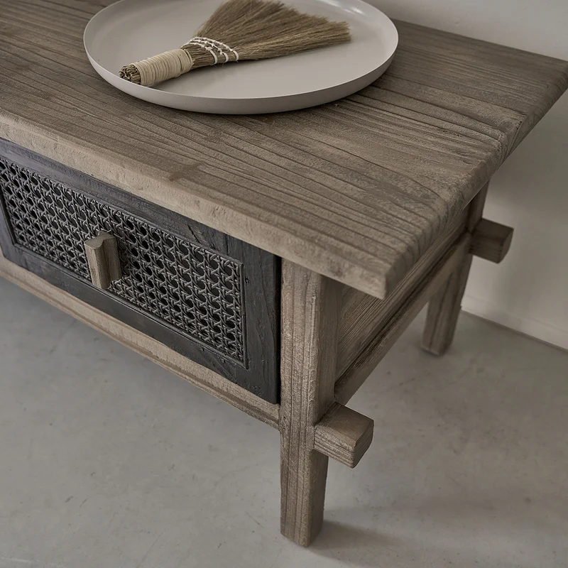 Meuble TV en bois recyclé massif 145 cm