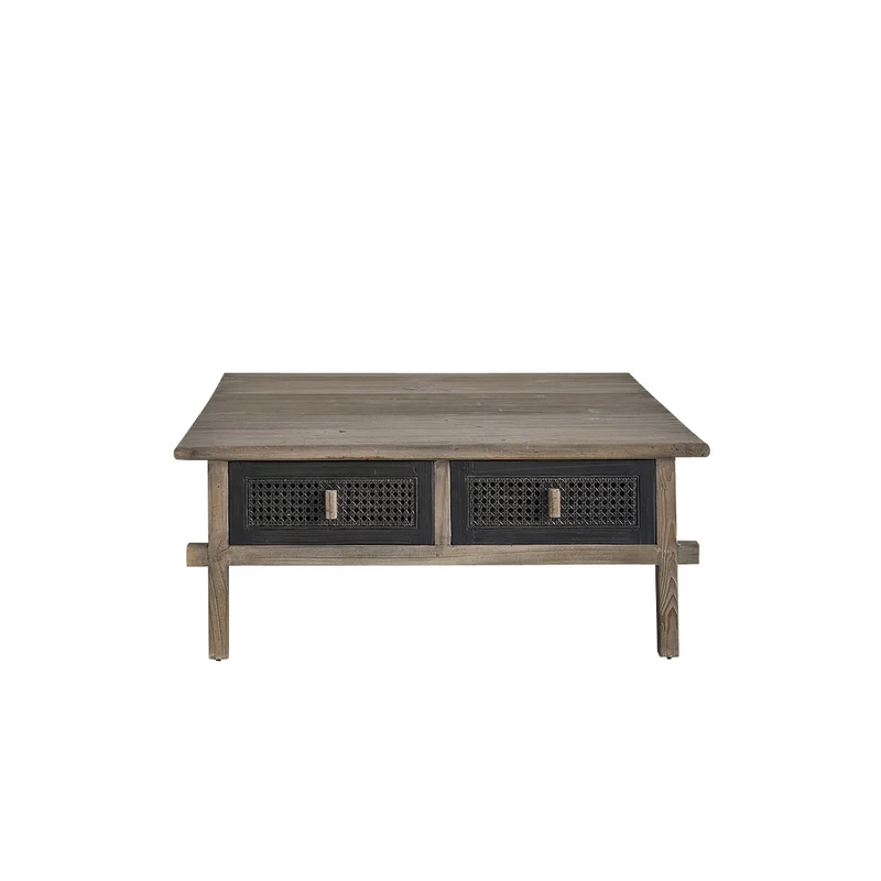 Table basse en bois recyclé massif 100 cm