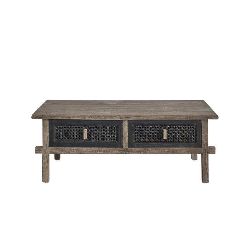 Table basse en bois recyclé massif 110 cm