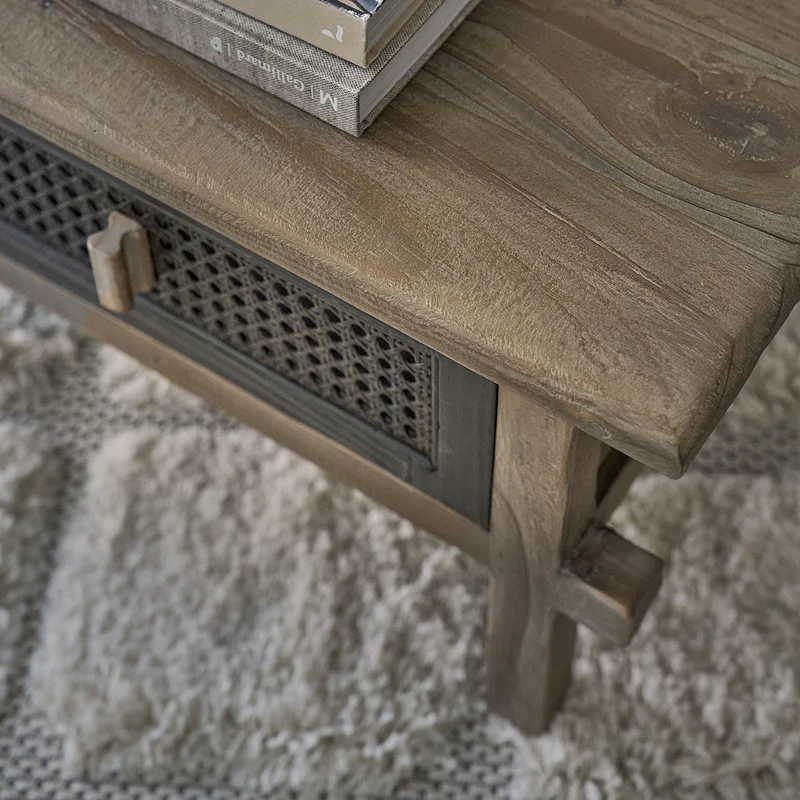 Table basse en bois recyclé massif 110 cm
