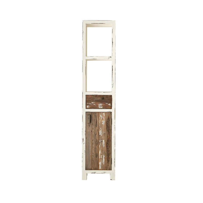 Colonne de salle de bain en bois recyclé massif 170 cm