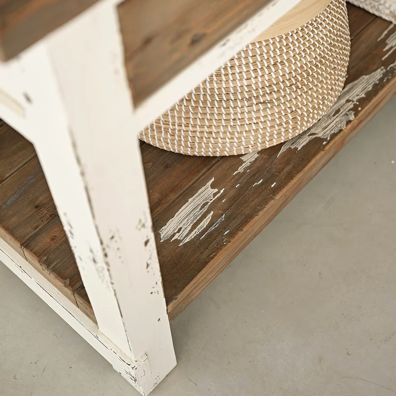 Meuble sous vasque en bois recyclé massif 150 cm
