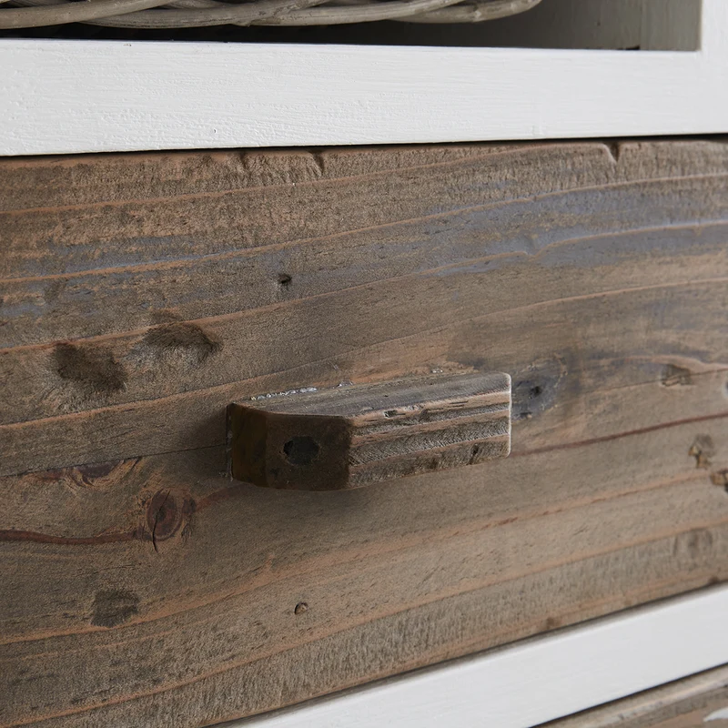 Commode en bois recyclé massif 80 cm