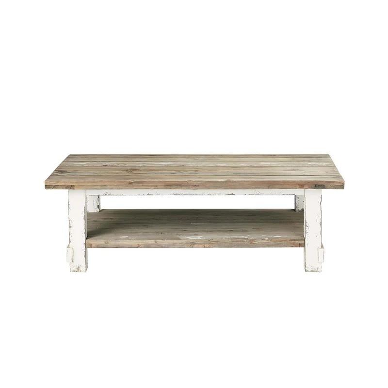 Table basse en bois recyclé massif 140 cm