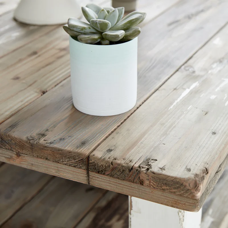 Table basse en bois recyclé massif 140 cm