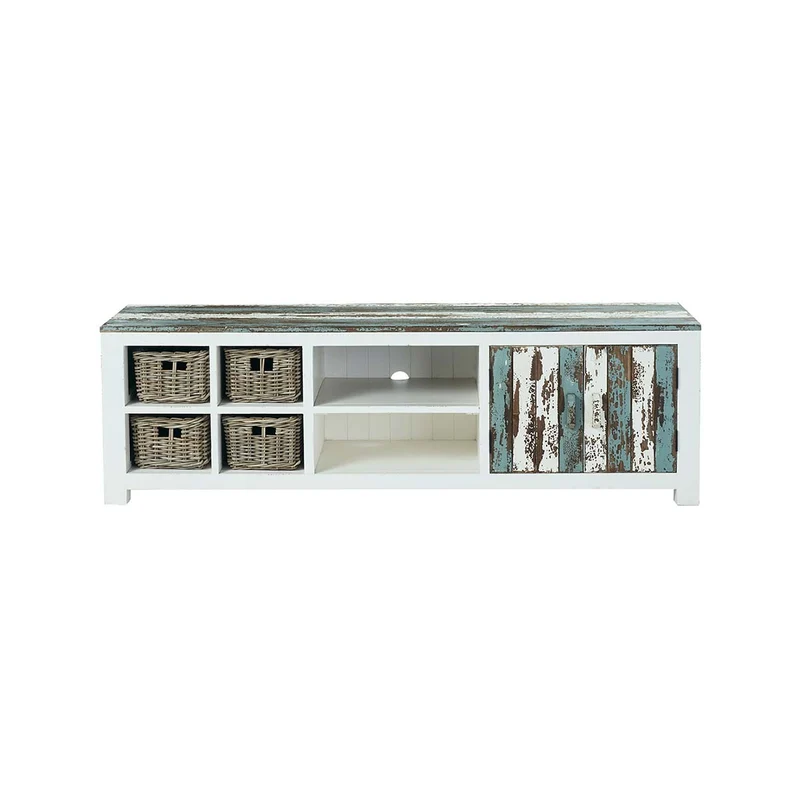 Meuble TV en bois recyclé massif 180 cm