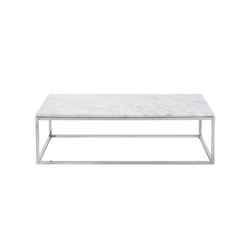 Table basse en marbre et métal 120 cm