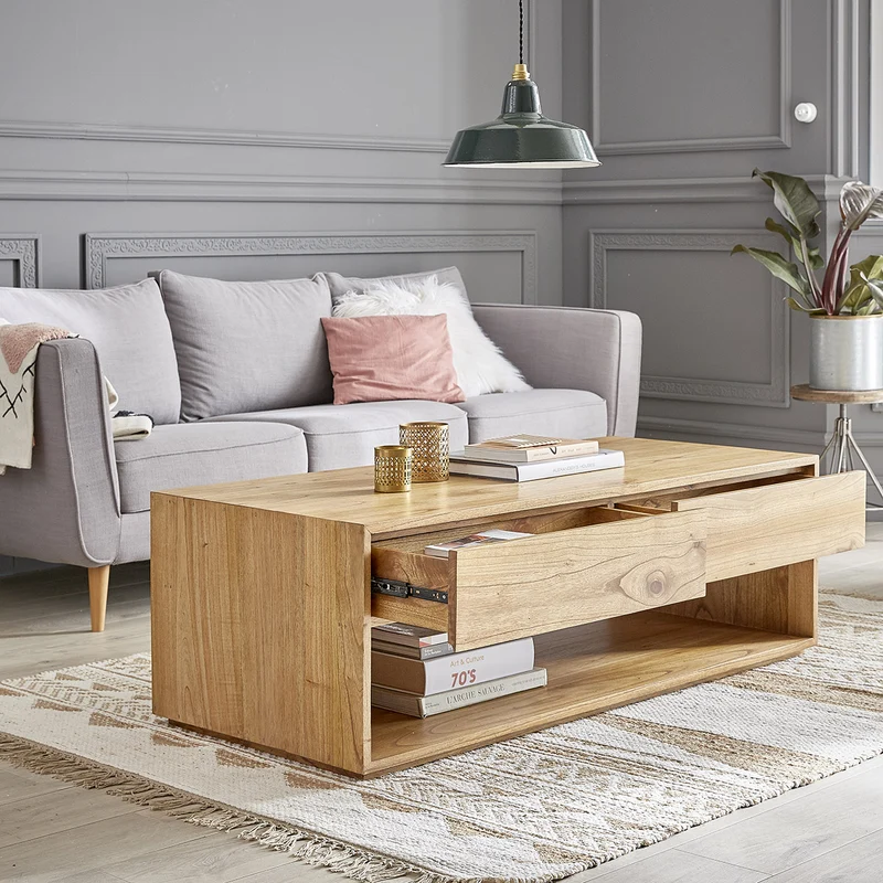 Table basse en mindi massif 140 cm
