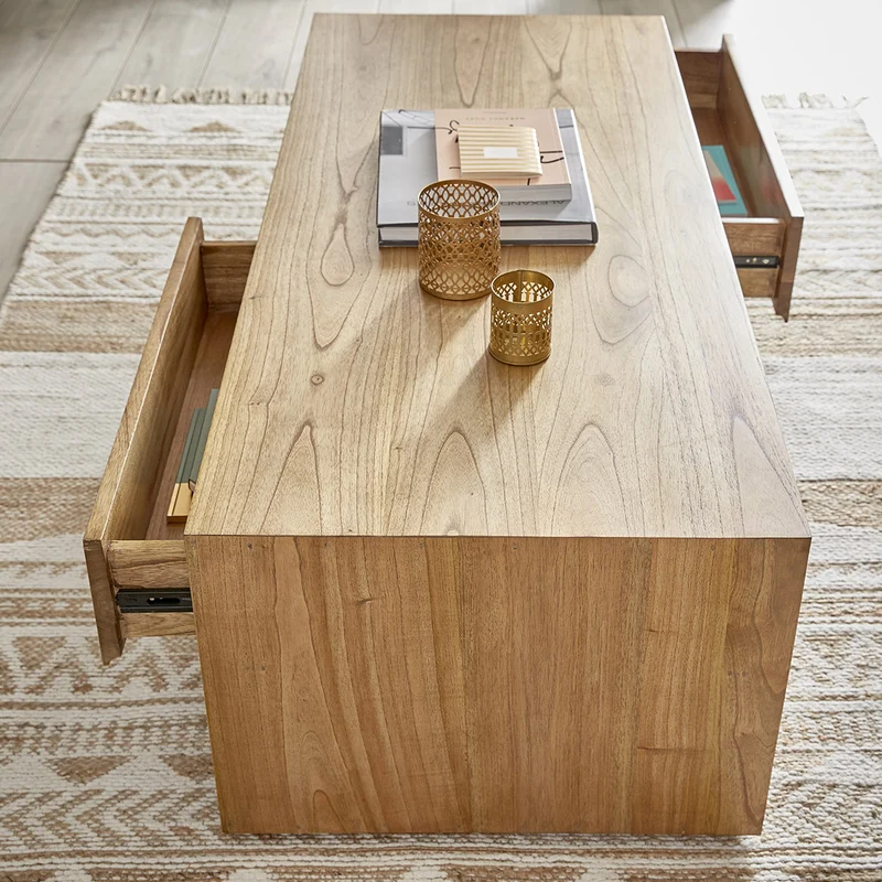Table basse en mindi massif 140 cm