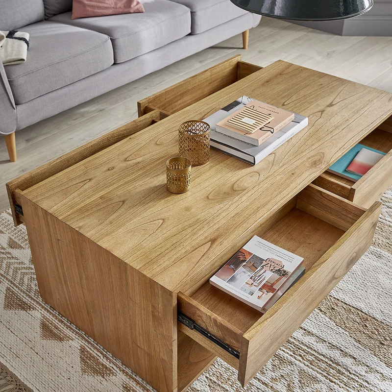 Table basse en mindi massif 140 cm