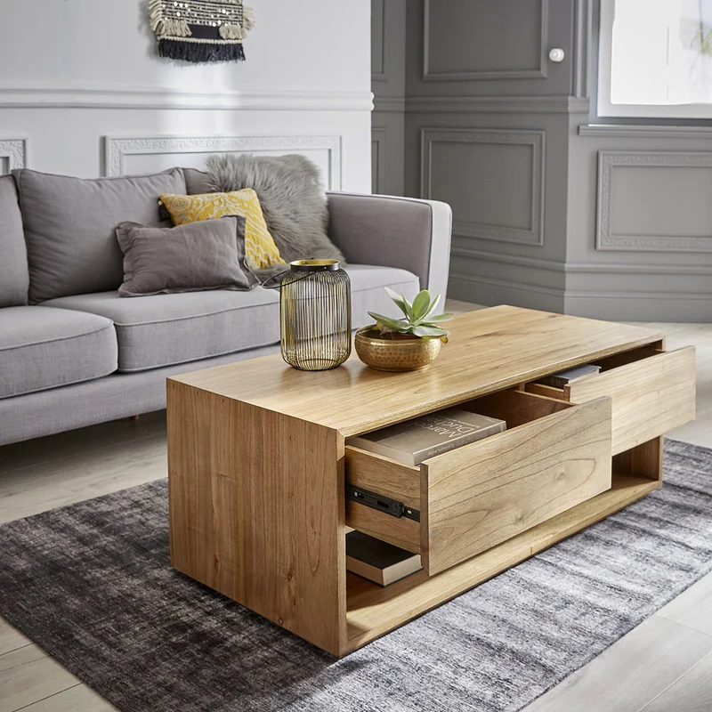Table basse en mindi massif 120 cm