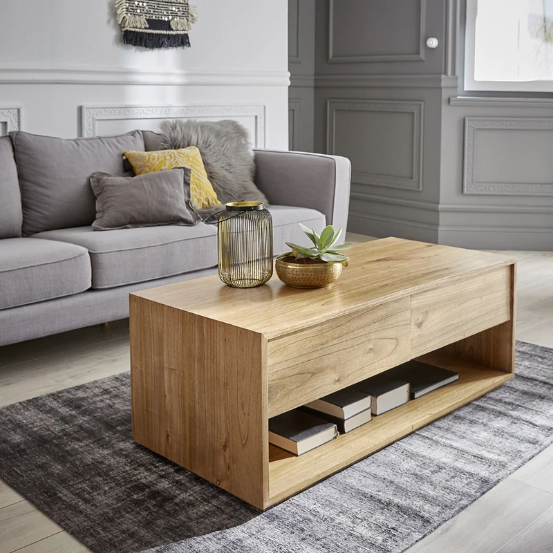 Table basse en mindi massif 120 cm