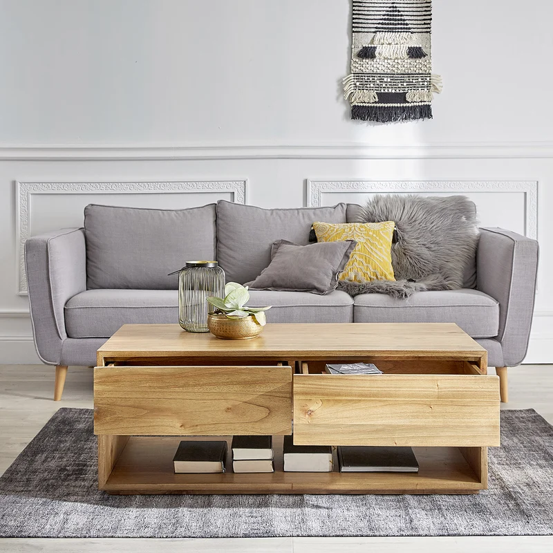 Table basse en mindi massif 120 cm
