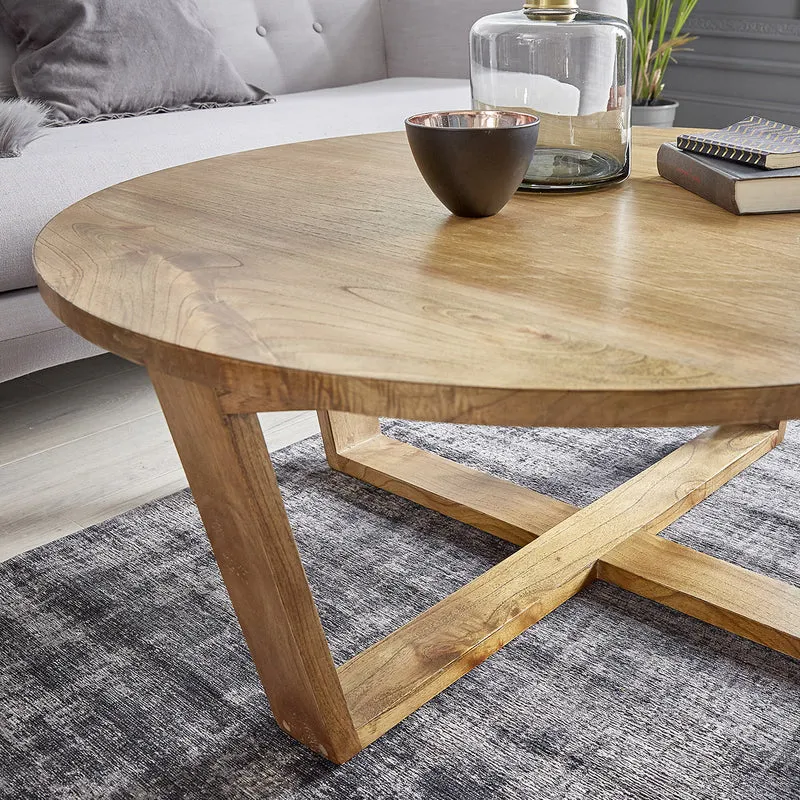Table basse en mindi massif Ø 100 cm