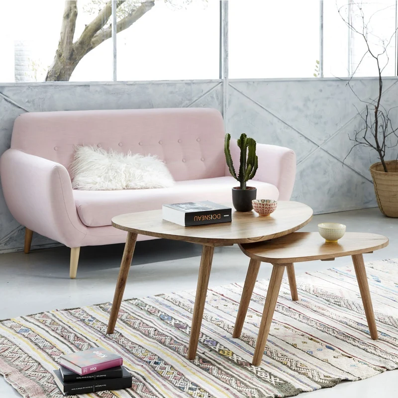Table basse en mindi massif 62 cm