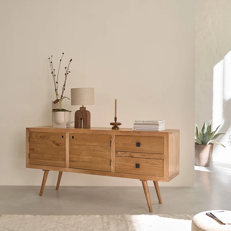 Commode en mindi massif 180 cm