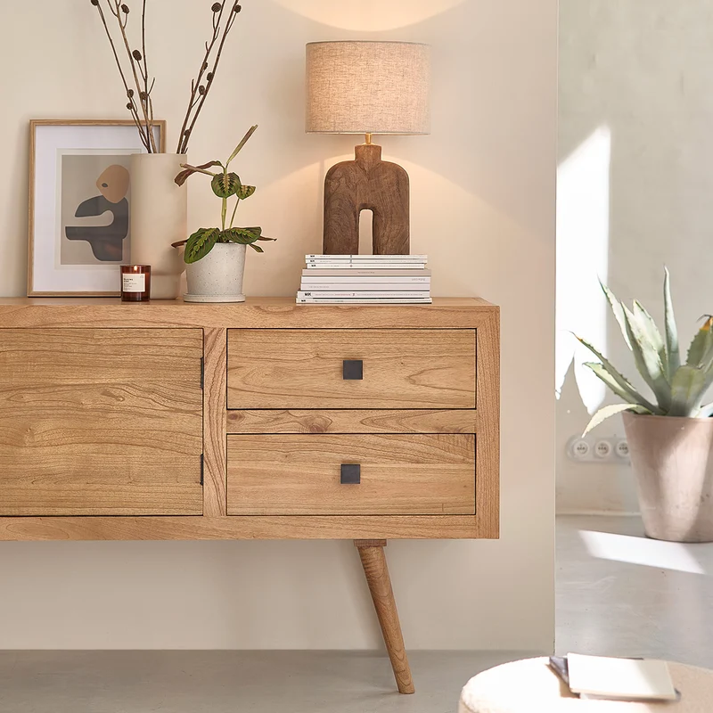 Commode en mindi massif 180 cm