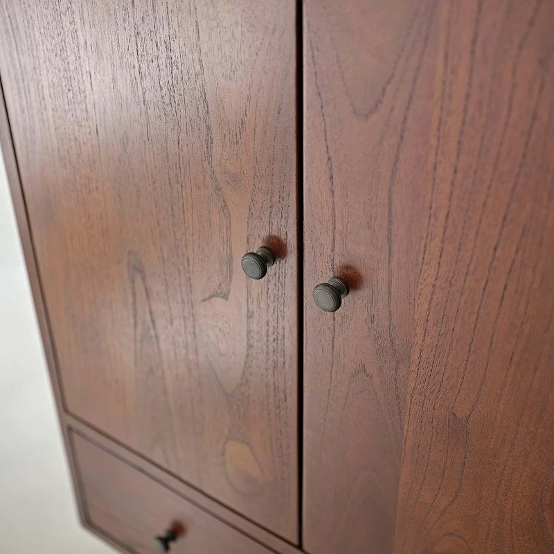 Commode en mindi massif finition noyer 90 cm