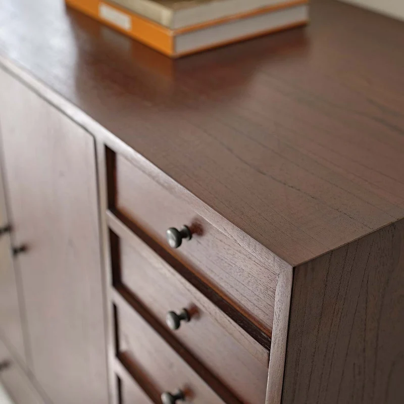 Commode en mindi massif finition noyer 90 cm