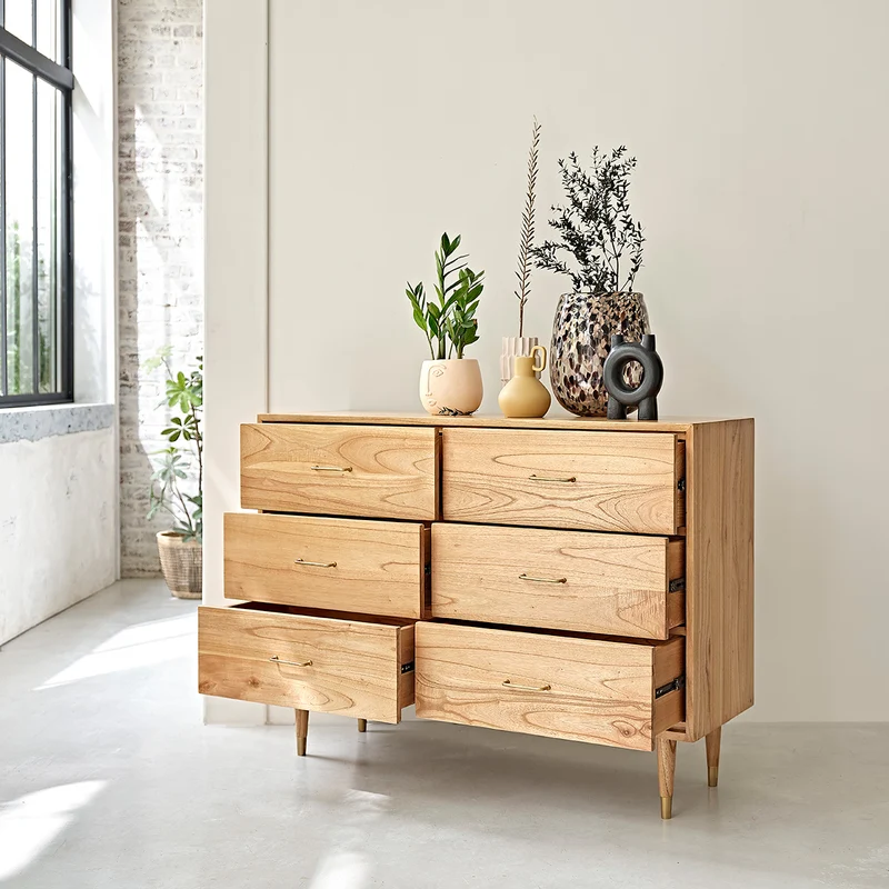 Commode en mindi massif 130 cm