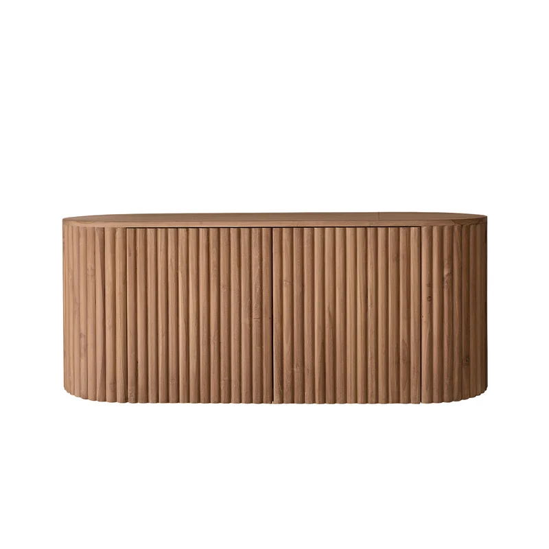 Meuble de salle de bain en teck massif suspendu 140 cm