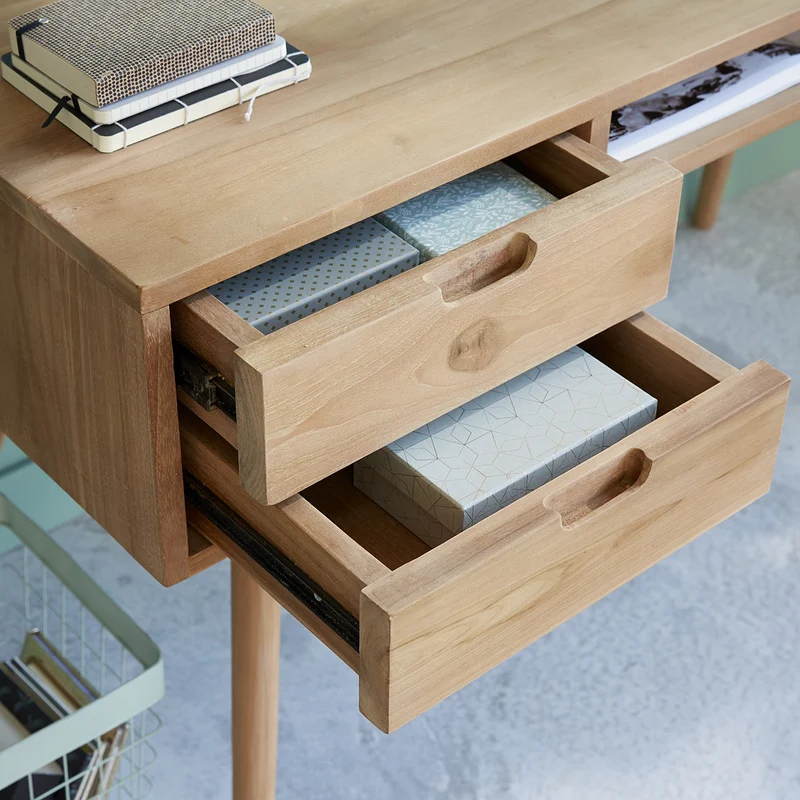 Bureau en teck massif 130 cm