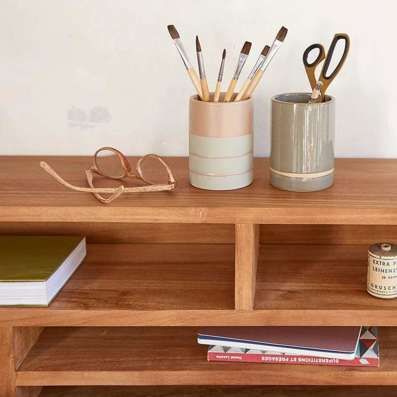 Bureau en teck massif 110 cm