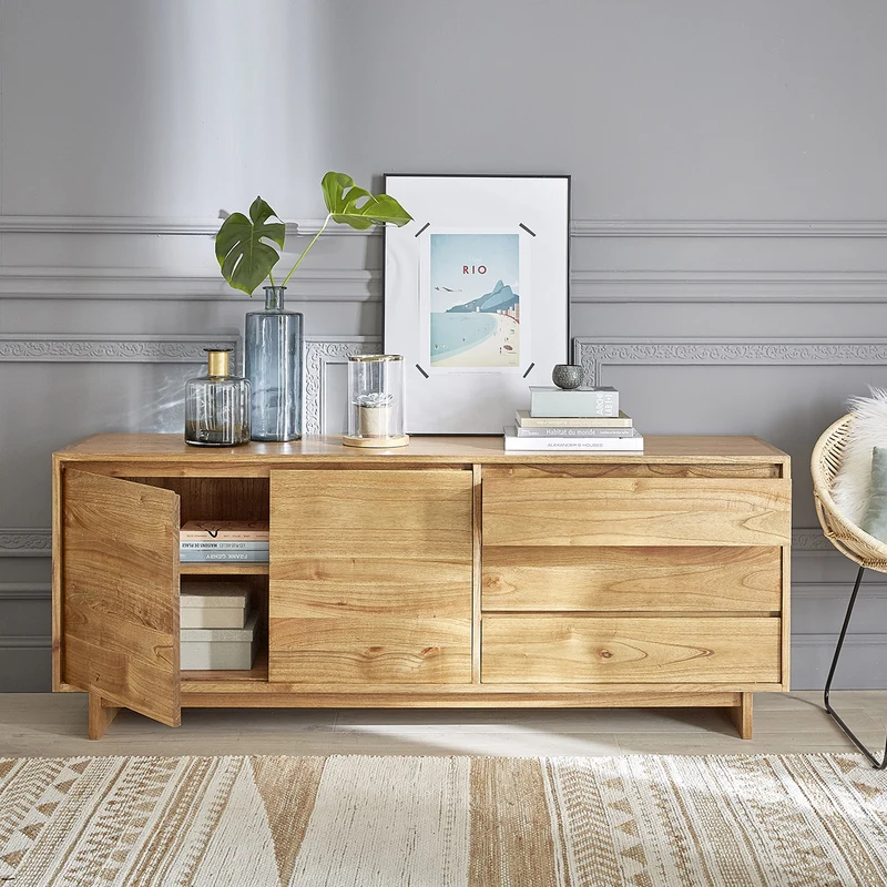 Commode en mindi massif 180 cm