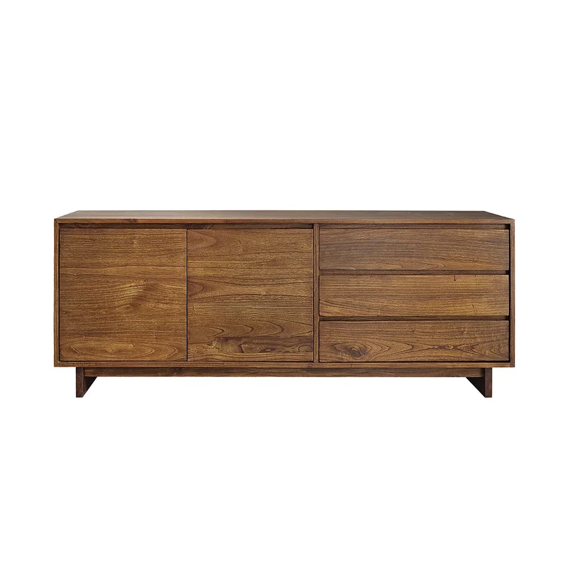 Commode en mindi massif finition noyer 180 cm