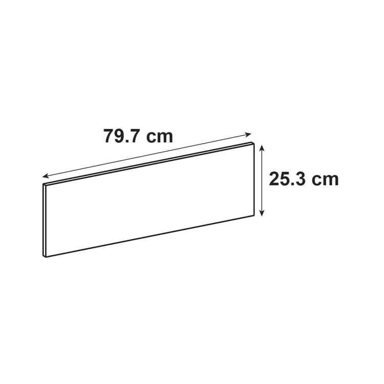 Façade de tiroir de cuisine Newport gris perle mat H.25.3 x l.79.7 cm