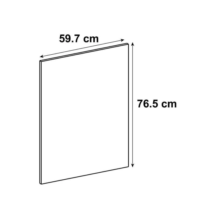 Côté de meuble de rangement blanc H.76.8 cm x L.60 cm x Ep.18.8 mm