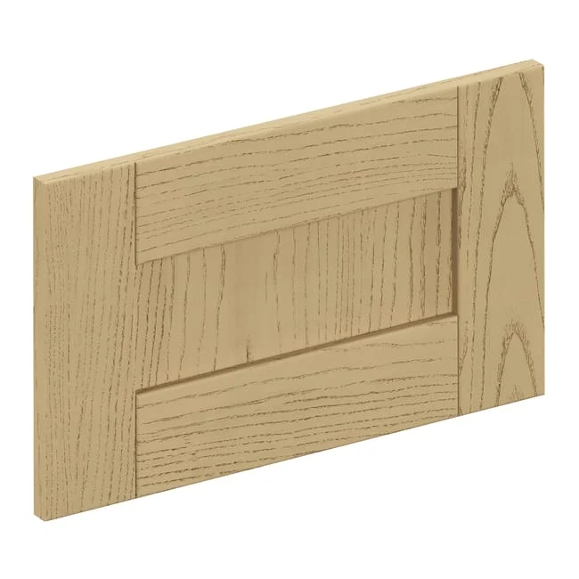 Façade de tiroir de cuisine Chicago chêne brut mat H.25.3 x l.39.7 cm