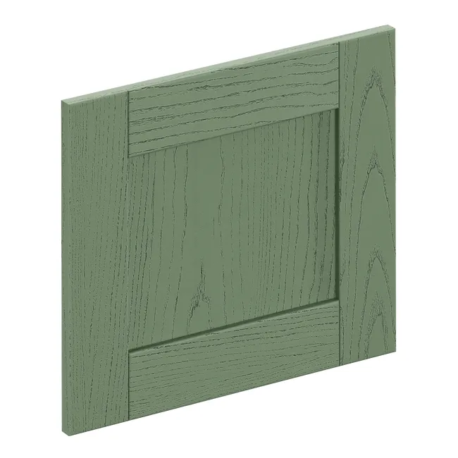 Façade de tiroir de cuisine Chicago vert mat H.38.1 x l.44.7 cm
