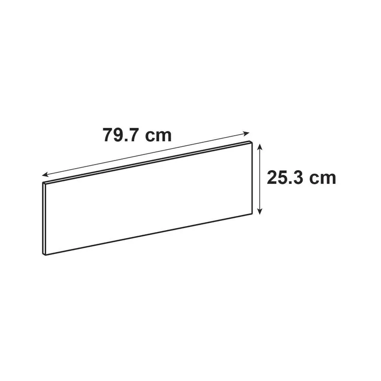 Façade de tiroir de cuisine Chicago vert pétrole mat H.25.3 x l.79.7 cm